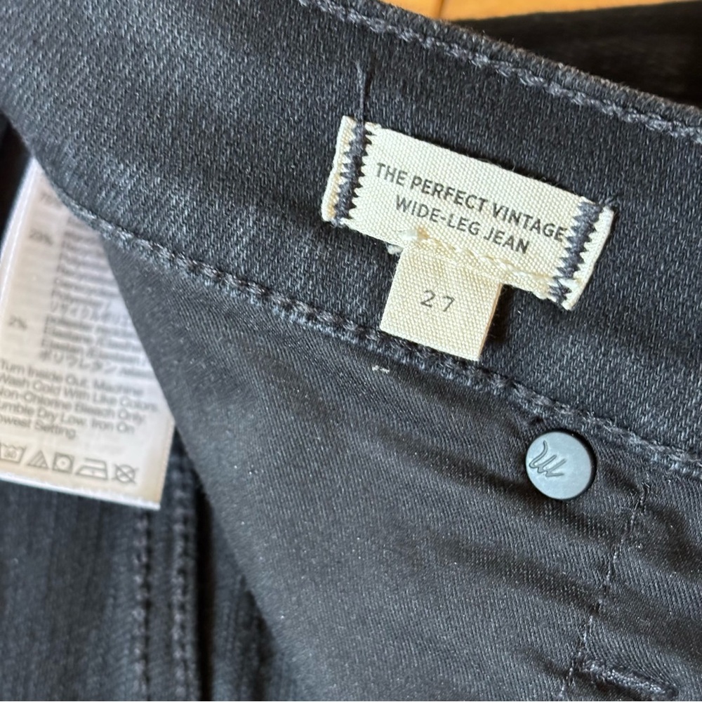 Madewell The Perfect Vintage Wide Leg Jean Black Rinse Wash - Picture 10 of 11